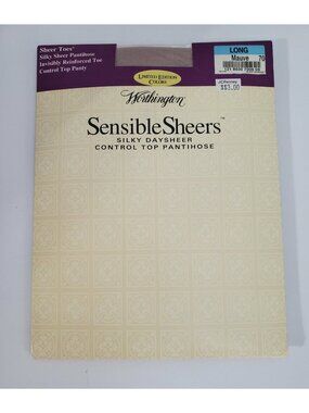 (A1137) Sensible Sheers Silky Daysheer Control Top Mauve Long Pantihose